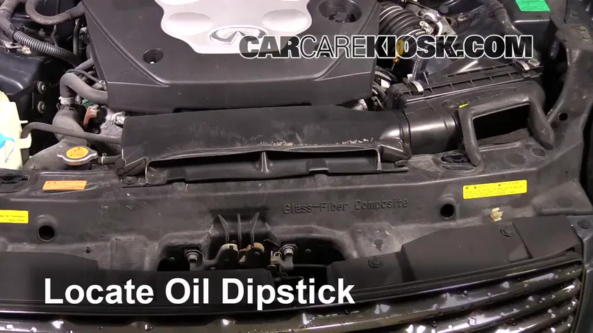 2005 Infiniti G35 3.5L V6 Coupe (2 Door) Oil Check Oil Level